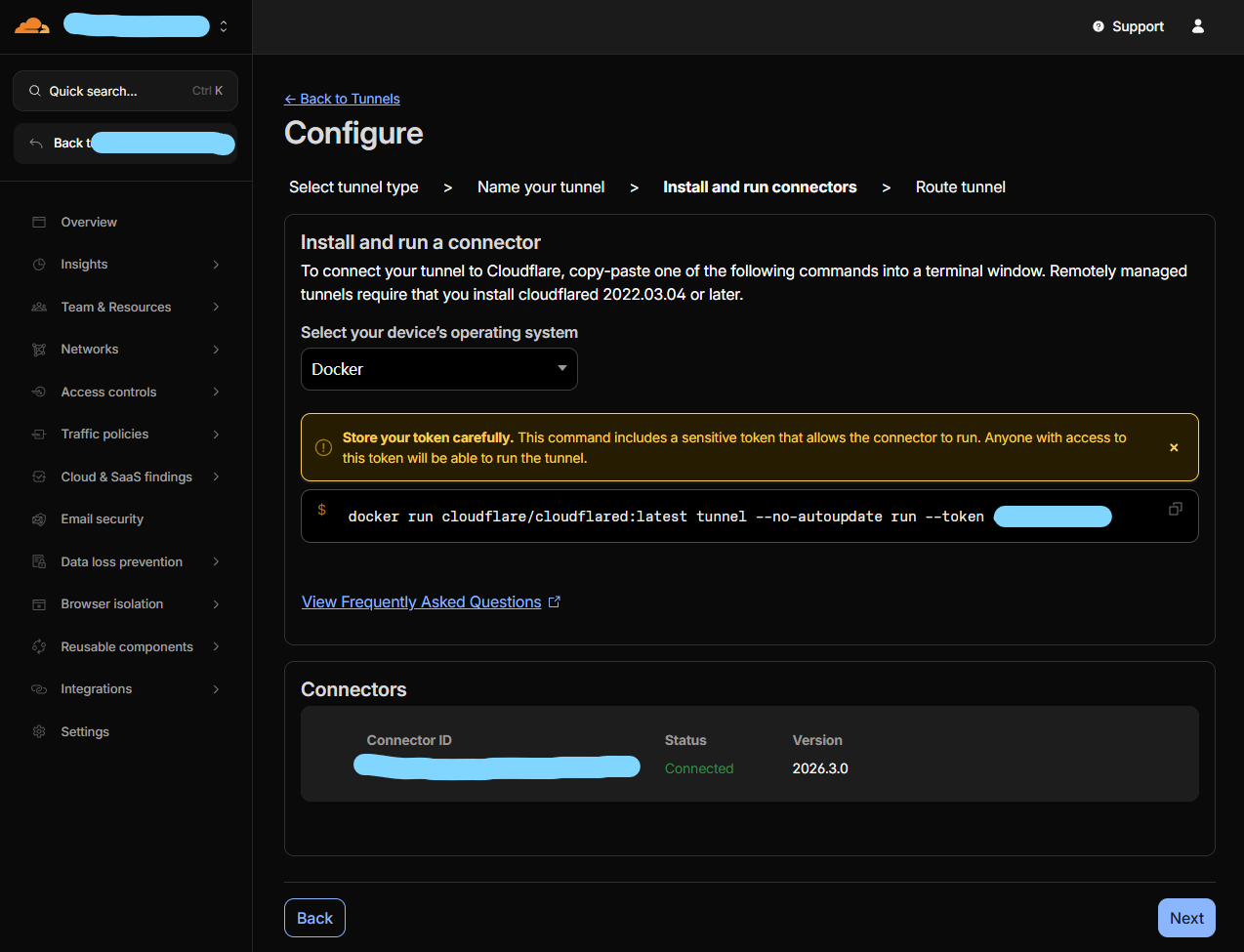 CF tunnel隧道连接成功