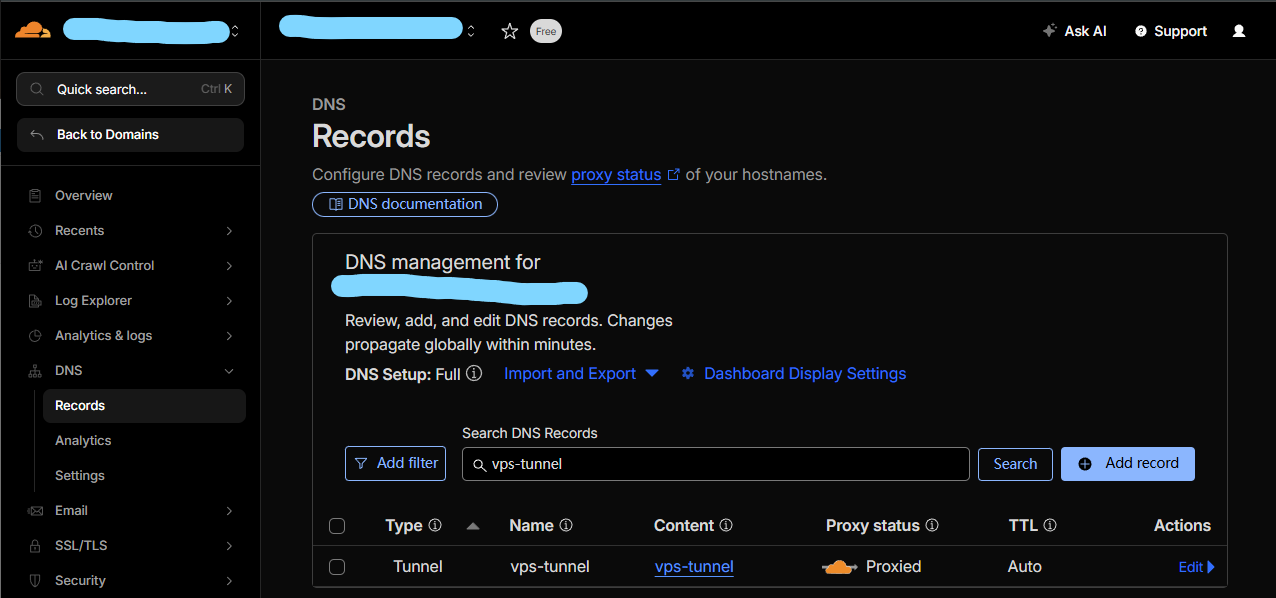 域名代理成功界面